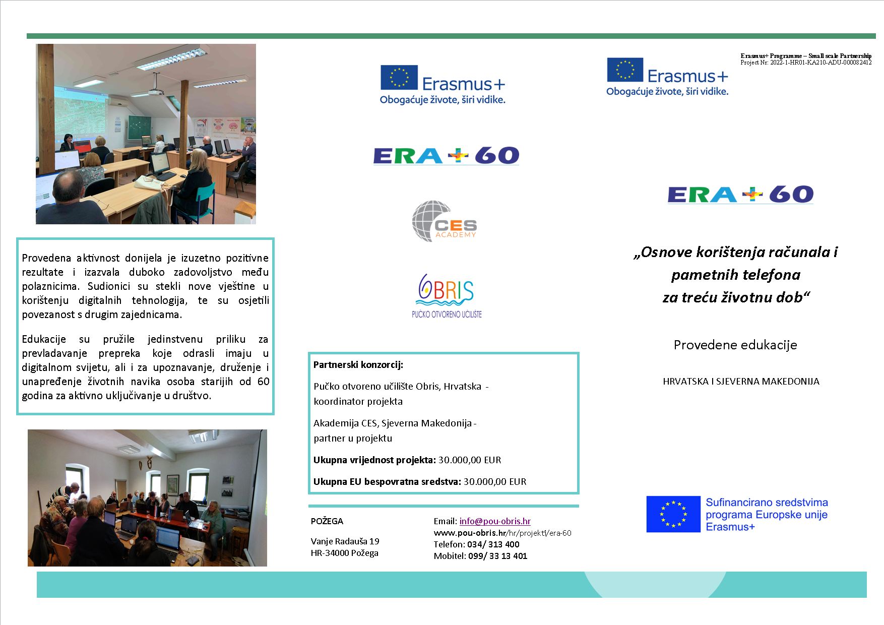 brošura ERA60 provedene edukacije
